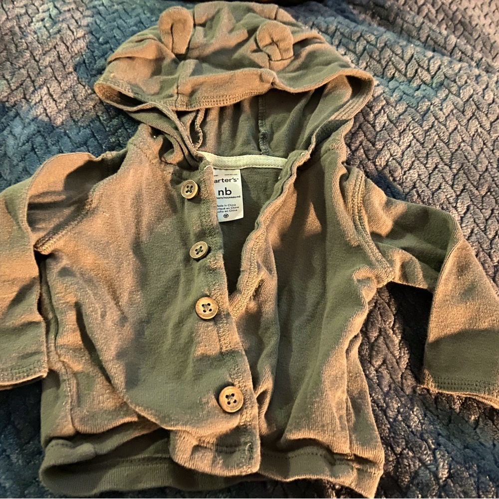 Hooded Spring Button Up Sweater